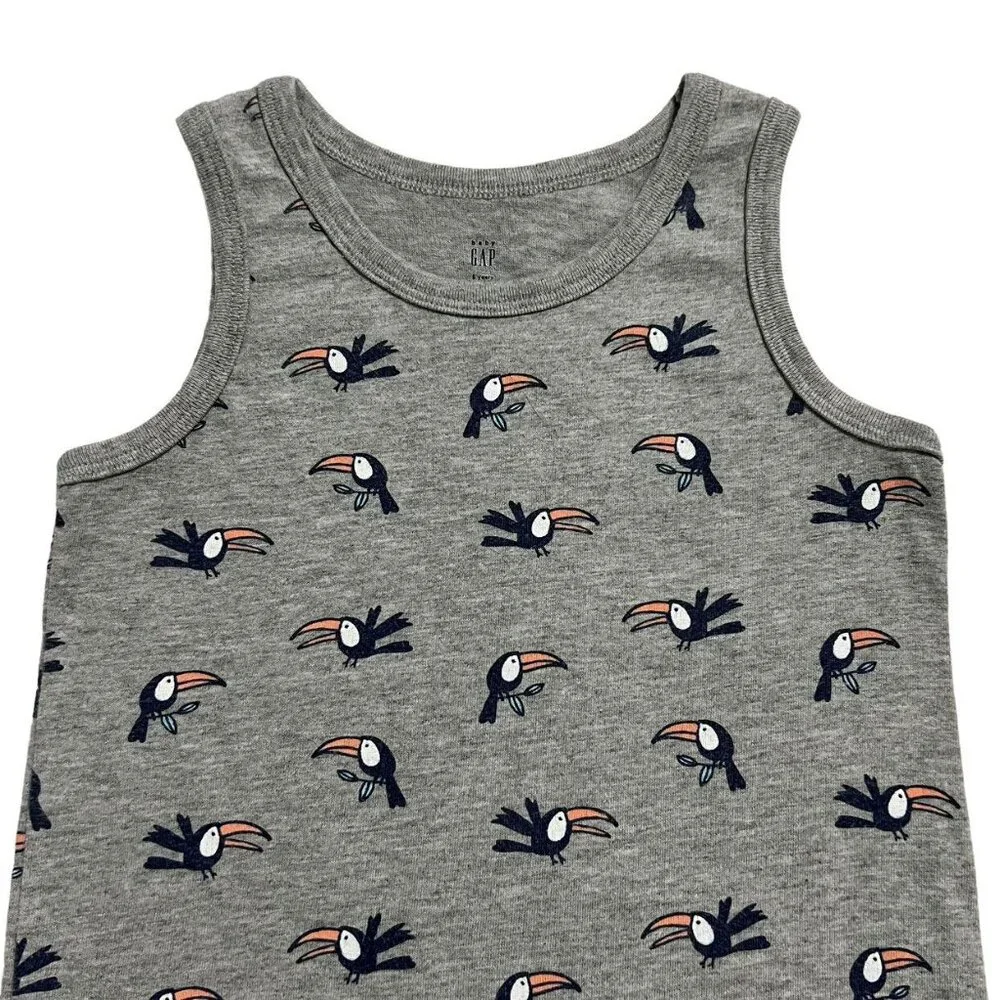 Baby Gap 5Y Grey Toucan Tank Top